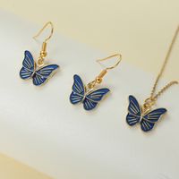 Elegant Luxurious Butterfly Alloy Inlay Rhinestones Women's Jewelry Set sku image 4