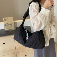 Women's Medium Pu Leather Lingge Basic Classic Style Square Zipper Tote Bag sku image 2