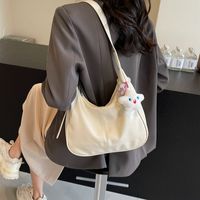 Women's Medium Pu Leather Solid Color Basic Classic Style Sewing Thread Zipper Underarm Bag main image 3