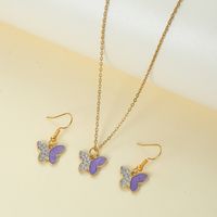 Elegant Cute Luxurious Butterfly Alloy Inlay Rhinestones Women's Jewelry Set main image 1