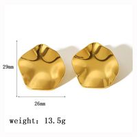 1 Set Basic Modern Style Classic Style Solid Color 304 Stainless Steel 18K Gold Plated Ear Studs main image 3