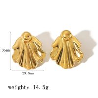 1 Set Basic Modern Style Classic Style Solid Color 304 Stainless Steel 18K Gold Plated Ear Studs main image 2