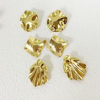 1 Set Basic Modern Style Classic Style Solid Color 304 Stainless Steel 18K Gold Plated Ear Studs main image 6