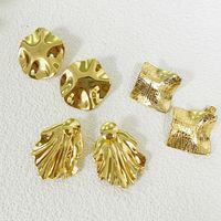 1 Set Basic Modern Style Classic Style Solid Color 304 Stainless Steel 18K Gold Plated Ear Studs main image 7