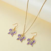 Elegant Luxurious Shiny Butterfly Alloy Inlay Rhinestones Women's Jewelry Set main image 6