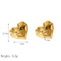 1 Set Basic Modern Style Classic Style Irregular Solid Color 304 Stainless Steel 18K Gold Plated Ear Studs main image 3