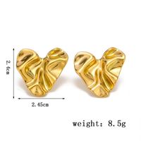1 Set Basic Modern Style Classic Style Irregular Solid Color 304 Stainless Steel 18K Gold Plated Ear Studs main image 4