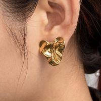 1 Set Basic Modern Style Classic Style Irregular Solid Color 304 Stainless Steel 18K Gold Plated Ear Studs main image 7