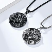 Hip-Hop Retro Wolf 304 Stainless Steel Plating 18K Gold Plated Men's Pendant Necklace main image 2