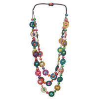Großhandel Schmuck Ethnischer Stil Bohemien Geometrisch Holzperlen Kokosnuss Schale Perlen Halskette sku image 3
