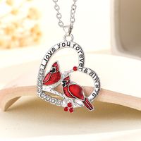 Wholesale Jewelry Pastoral Artistic Animal Life Tree Alloy Rhinestones Gold Plated Silver Plated Enamel Inlay Pendant Necklace main image 4