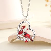 Wholesale Jewelry Pastoral Artistic Animal Life Tree Alloy Rhinestones Gold Plated Silver Plated Enamel Inlay Pendant Necklace sku image 2