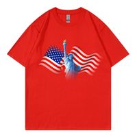 Frau T-Shirt Kurzarm T-Shirts Einfacher Stil Brief Amerikanische Flagge main image 2