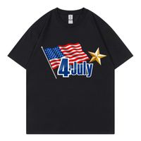Frau T-Shirt Kurzarm T-Shirts Einfacher Stil Brief Amerikanische Flagge main image 5