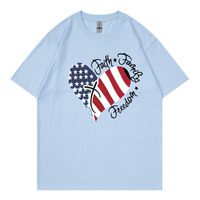Women's T-shirt Short Sleeve T-Shirts Simple Style Letter American Flag main image 4