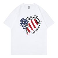 Women's T-shirt Short Sleeve T-Shirts Simple Style Letter American Flag main image 5