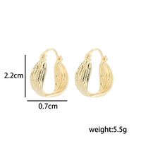 1 Pair Elegant Simple Style Shiny Solid Color Plating Hollow Out Copper 14K Gold Plated Earrings main image 8