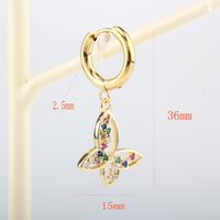 1 Piece Casual Simple Style Shiny Animal Eye Snake Inlay 304 Stainless Steel Copper Zircon 18K Gold Plated Drop Earrings main image 2