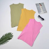 Women's Vest Tank Tops Simple Style Solid Color main image 4