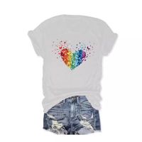 Women's T-shirt Short Sleeve T-Shirts Printing Streetwear Heart Shape main image 2