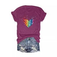 Women's T-shirt Short Sleeve T-Shirts Printing Streetwear Heart Shape main image 3