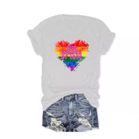 Women's T-shirt Short Sleeve T-Shirts Printing Streetwear Letter Heart Shape main image 2