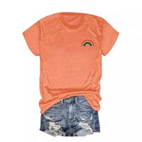 Women's T-shirt Short Sleeve T-Shirts Printing Streetwear Rainbow main image 1