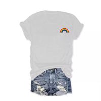 Women's T-shirt Short Sleeve T-Shirts Printing Streetwear Rainbow main image 2
