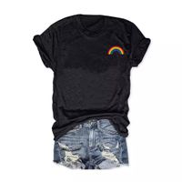 Women's T-shirt Short Sleeve T-Shirts Printing Streetwear Rainbow main image 3