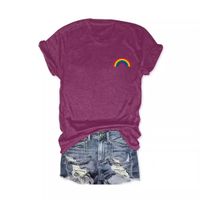 Women's T-shirt Short Sleeve T-Shirts Printing Streetwear Rainbow main image 4