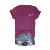 Women's T-shirt Short Sleeve T-Shirts Printing Streetwear Letter Heart Shape main image 4