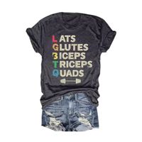 Femmes T-Shirt Manche Courte T-shirts Impression Vêtement De Rue Lettre main image 5