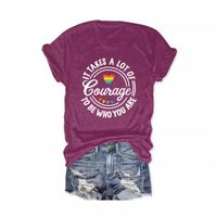 Women's T-shirt Short Sleeve T-Shirts Printing Streetwear Letter Heart Shape main image 3