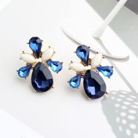 1 Pair Fashion Flower Alloy Plating Artificial Pearls Rhinestones Women's Drop Earrings sku image 17