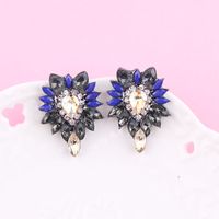 1 Paire Mode Fleur Alliage Placage Perles Artificielles Strass Femmes Boucles D'oreilles sku image 26