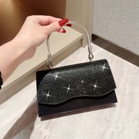 Women's Small Polyester Solid Color Elegant Vintage Style Rhinestone Flip Cover Evening Bag main image 2