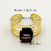 Hip-Hop Hawaiian Punk Geometric Heart Shape Flower 304 Stainless Steel 14K Gold Plated Zircon Rings In Bulk sku image 5