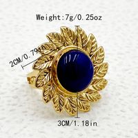 Hip-Hop Hawaiian Punk Geometric Heart Shape Flower 304 Stainless Steel 14K Gold Plated Zircon Rings In Bulk sku image 3