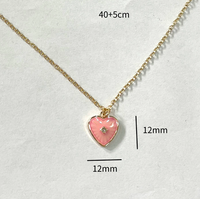 Shell Copper Gold Plated Casual Modern Style Classic Style Plating Inlay Heart Shape Artificial Crystal Earrings Necklace main image 2
