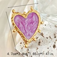 Hip-Hop Hawaiian Punk Geometric Heart Shape Flower 304 Stainless Steel 14K Gold Plated Zircon Rings In Bulk sku image 4