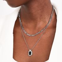 Großhandel Schmuck Einfacher Stil Klassischer Stil Quadrat Legierung Kette Aushöhlen main image 2