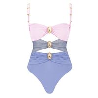 Women's Simple Style Solid Color 2 Pieces One Pieces Swimwear main image 2