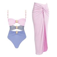 Women's Simple Style Solid Color 2 Pieces One Pieces Swimwear main image 6
