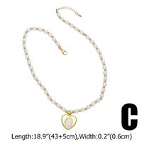 Simple Style Cross Star Beaded Copper Plating 18K Gold Plated Unisex Pendant Necklace sku image 3