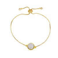 Copper 18K Gold Plated Simple Style Plating Round Bracelets main image 5