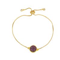 Copper 18K Gold Plated Simple Style Plating Round Bracelets sku image 9