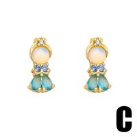 1 Pair Simple Style Cartoon Character Plating Copper 18K Gold Plated Drop Earrings main image 7