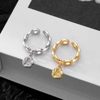 Wholesale Simple Style Geometric Copper Plating Charm Rings main image 1