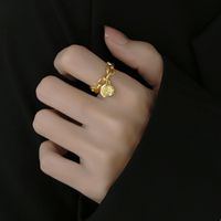 Wholesale Simple Style Geometric Copper Plating Charm Rings main image 4