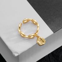 Wholesale Simple Style Geometric Copper Plating Charm Rings sku image 1
